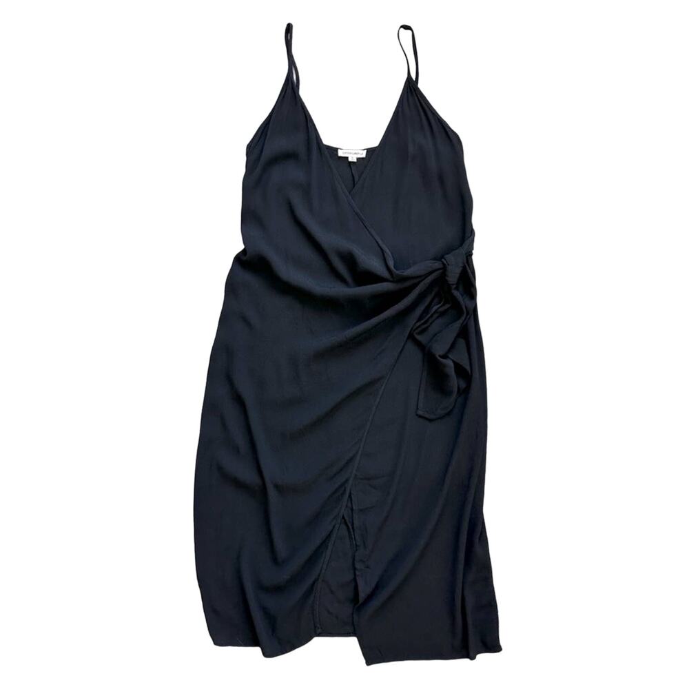 Cotton Candy LA Black Midi Wrap Dress Size S
